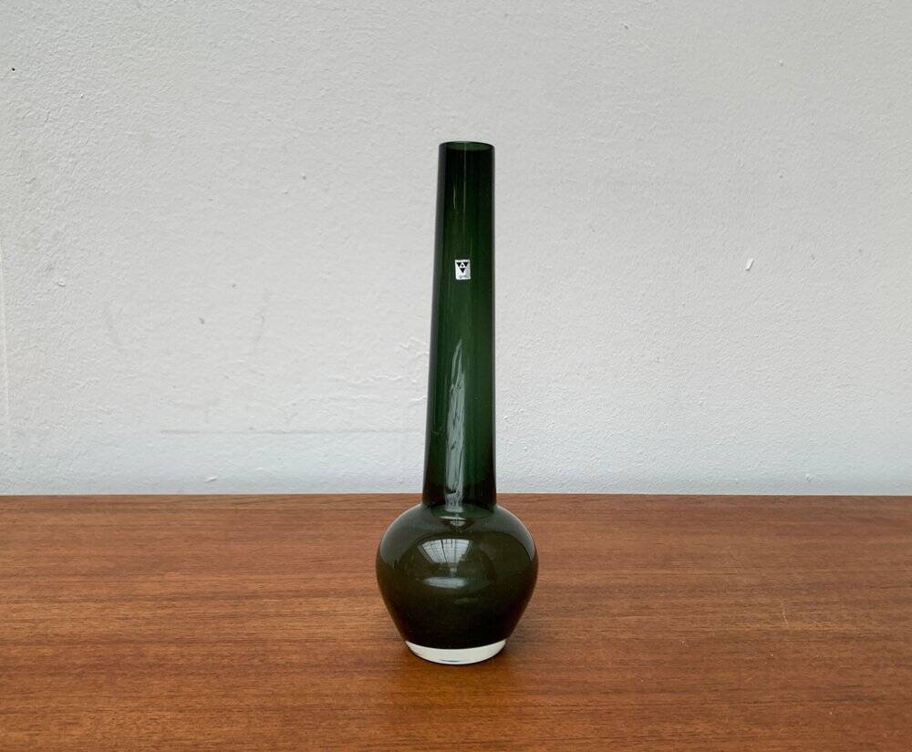 Mid-century German minimalist glass vase by Gral, 1960s.