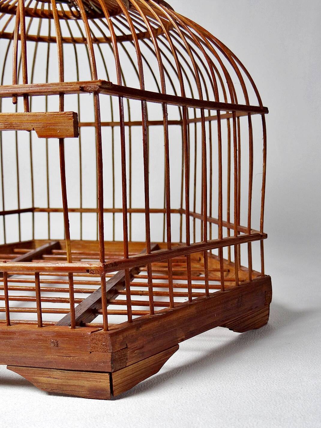 Vintage Chinese Bamboo Decorative Bird Cage