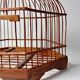 Cage à oiseaux chinoise vintage en bambou