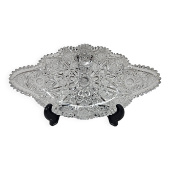 Starry Pattern Crystal Bowl, American, American Brilliant Cut Glass, 1920s.