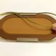 Oval 24k Gold Plated and Bronzed Pink Mirrored Tray by Umberto Mascagni