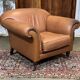 English club armchair in leather, modern production from the 1990s.