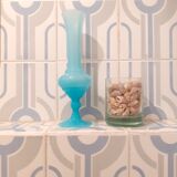 Vase soliflore opaline bleu