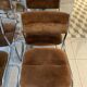 Set of 4 chairs chrome and suede 70s