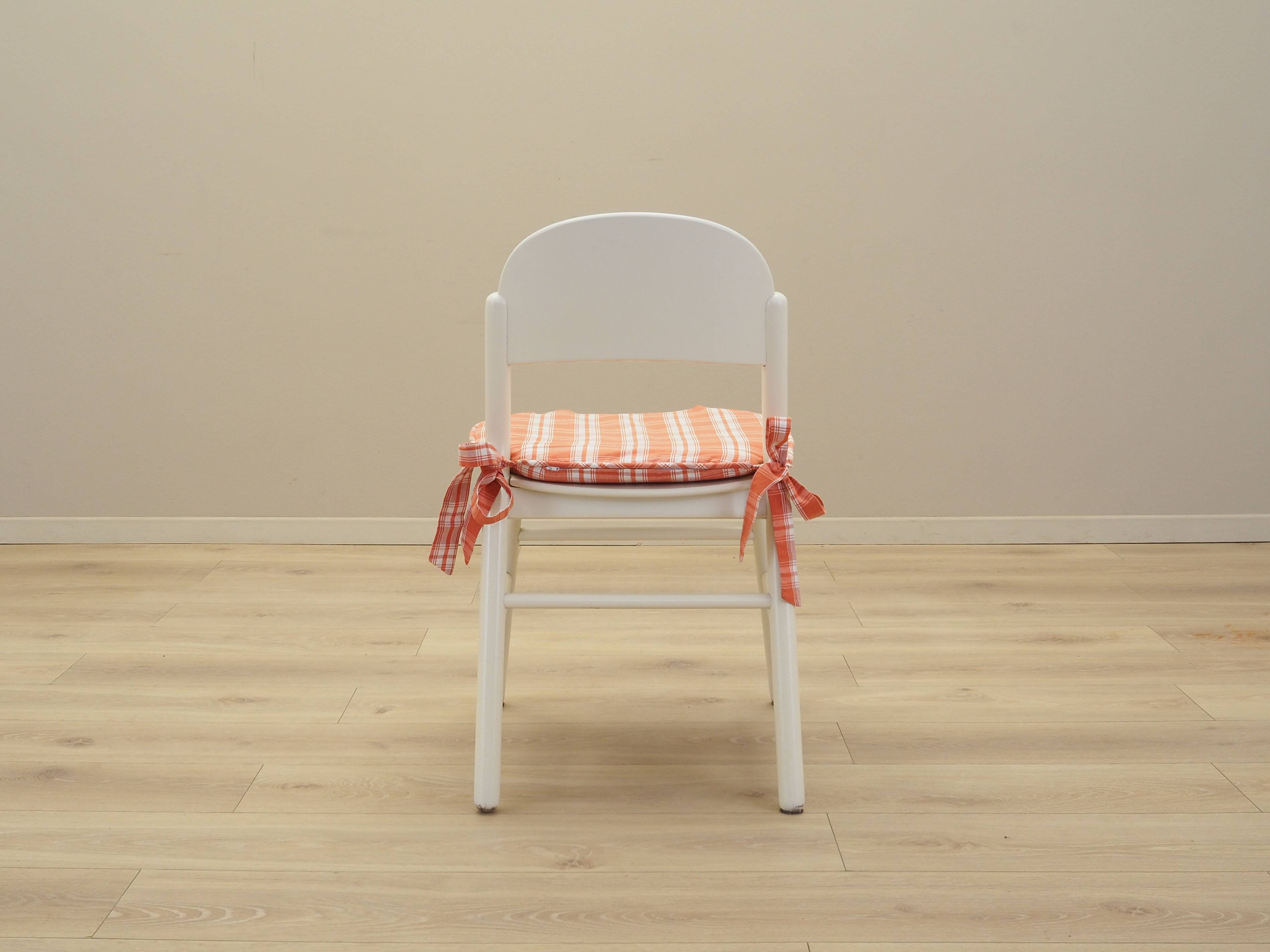 Set of four beech chairs, Italian design, 1970s, production: Italy