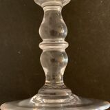 6 flûtes à champagne anciennes en cristal de Portieux