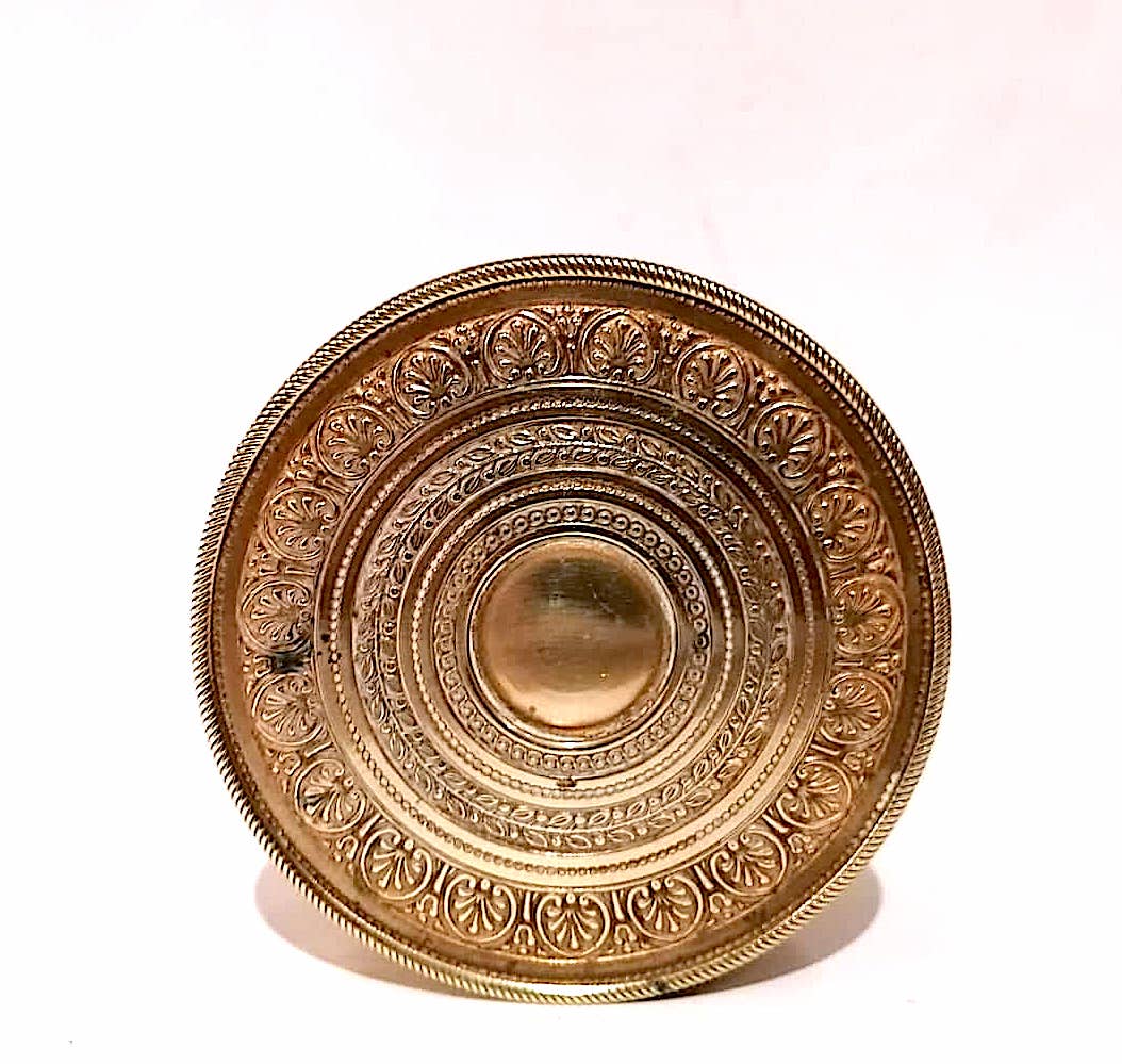 19th century brass round box