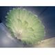 Venetian Leaves Flush Mount in Green Murano Glass by Simoeng