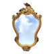 Old wall mirror in golden resin rococo style - made in france