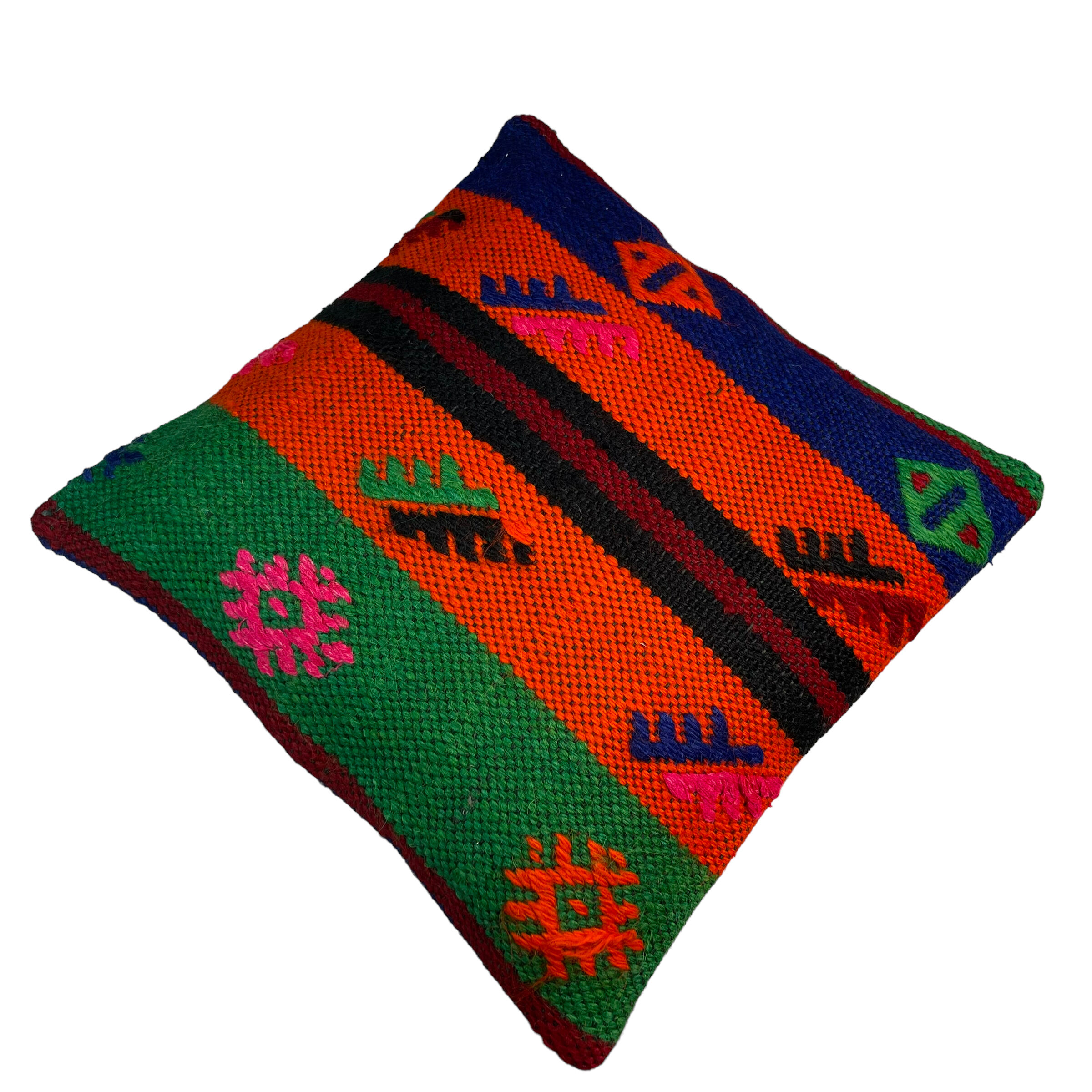 Housse de coussin en Kilim turc vintage 40x40cm