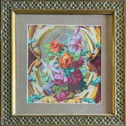 Tableau HSP "étude de fleurs - roses" Projet d'architecture Art Nouveau + c
