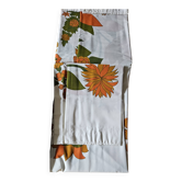 Nappe et 8 serviettes de table orange vintage