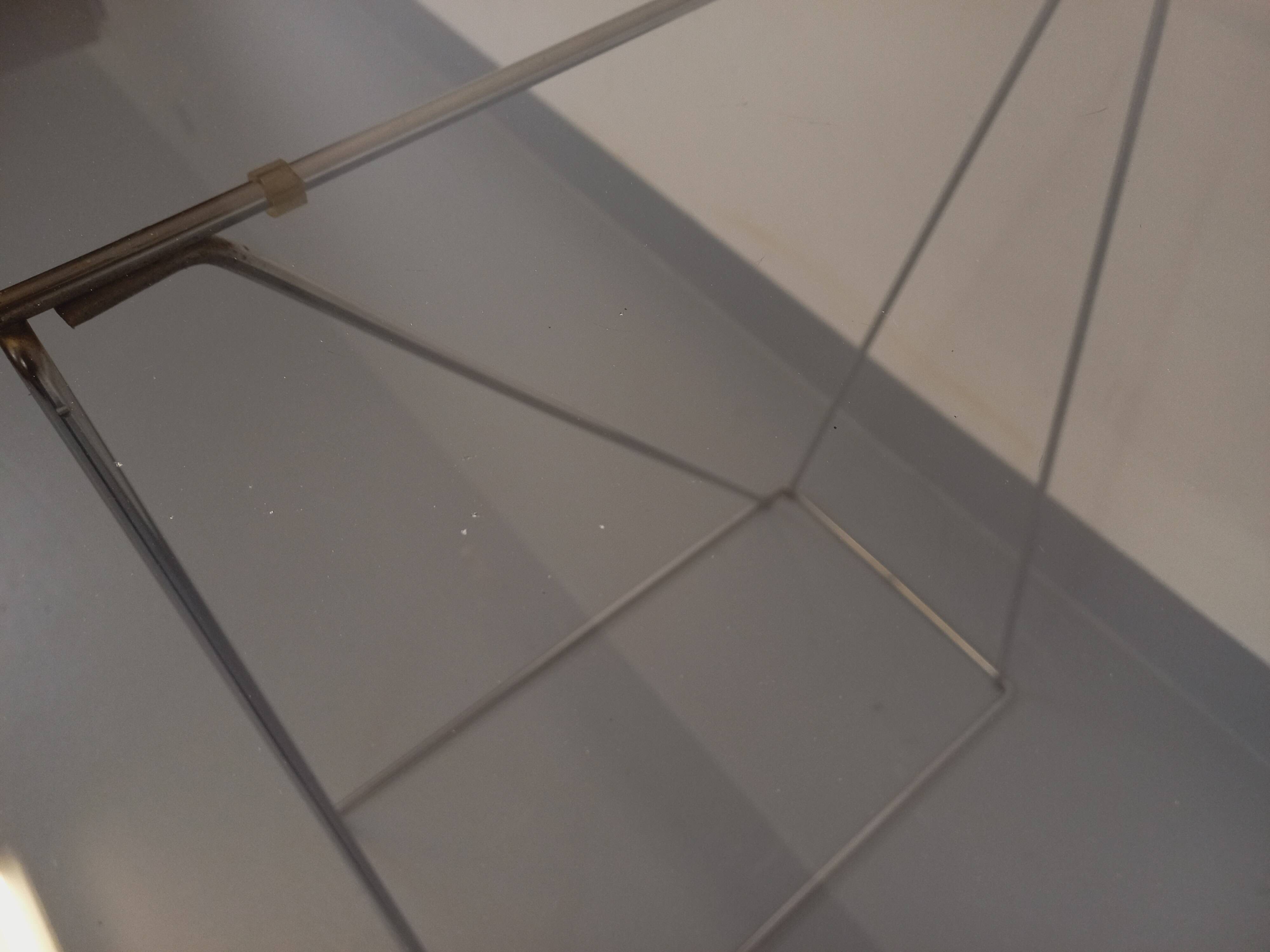 Bureau en verre fumé et métal chromé, années 70