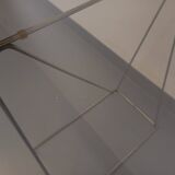 Bureau en verre fumé et métal chromé, années 70