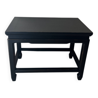 Small black wooden coffee table