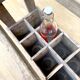 Casier en bois vintage pour 10 bouteilles