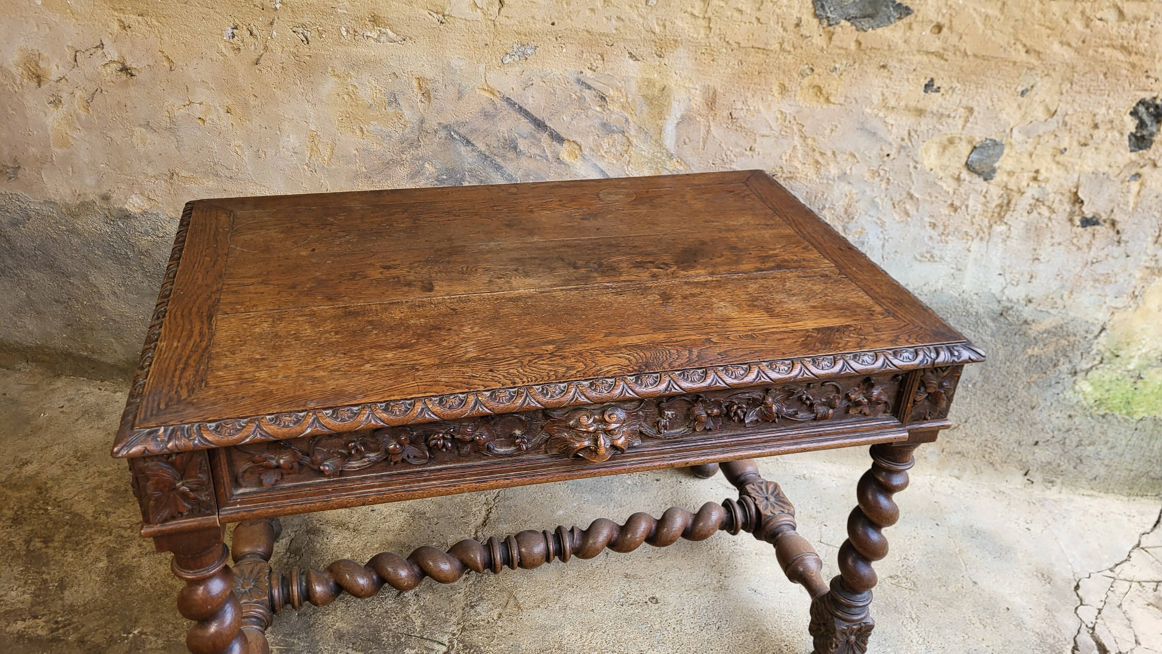 Louis xiii style writing desk table