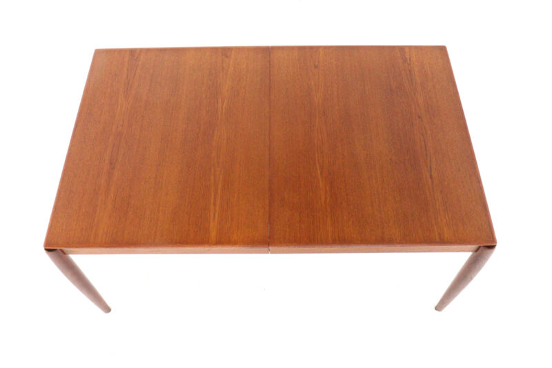 XL extendable rectangular dining table in teak by H.W. Klein for Bramin
