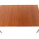 XL extendable rectangular dining table in teak by H.W. Klein for Bramin
