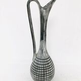 Vintage grey ceramic bud vase, 1970