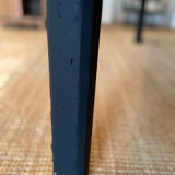 Farm table black charcoal & wood raw