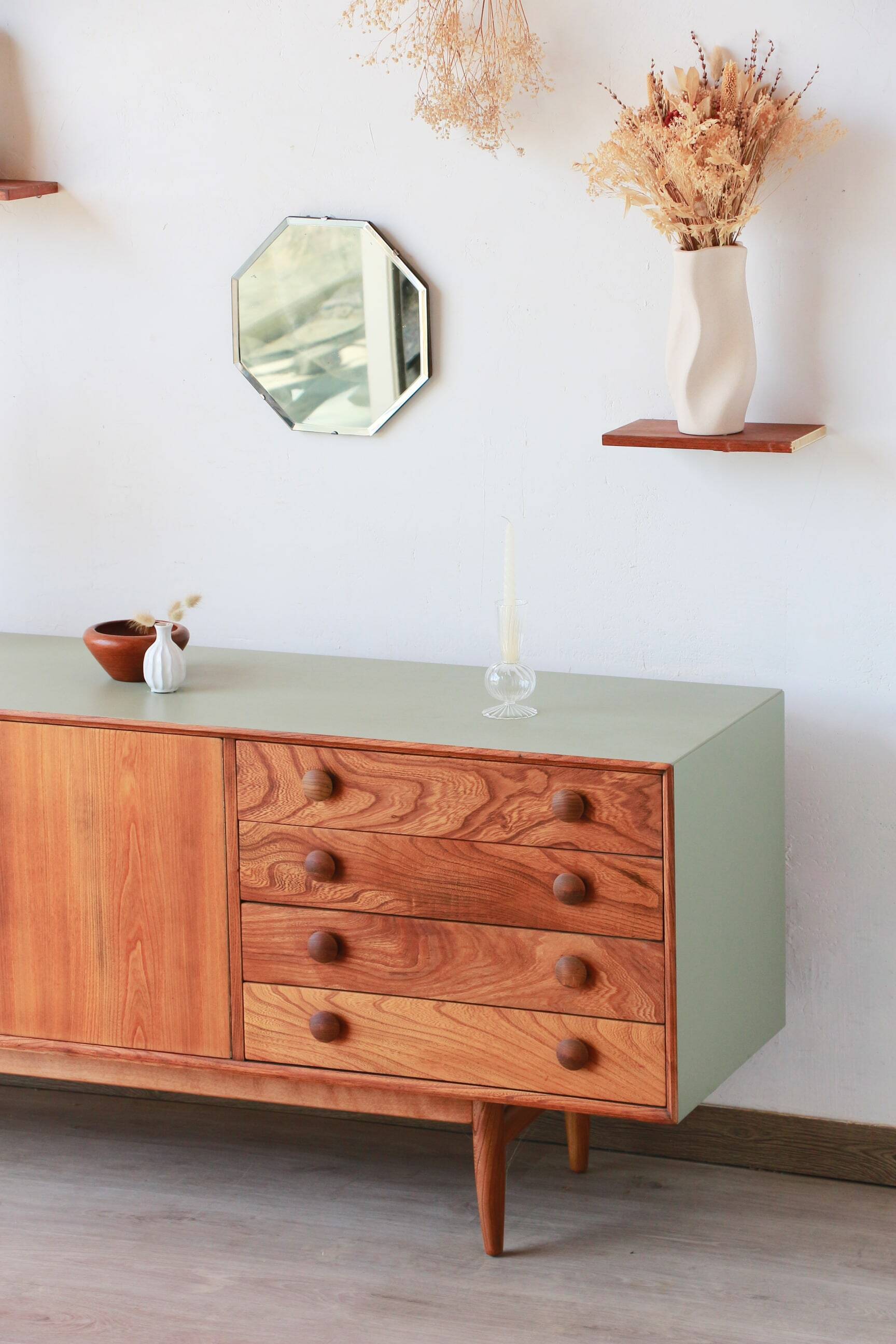 English Sideboard - Solid Elm - 1960