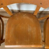 4 camel Thonet bistro chairs