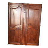 Old pair of walnut doors cabinet front