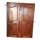 Old pair of walnut doors cabinet front