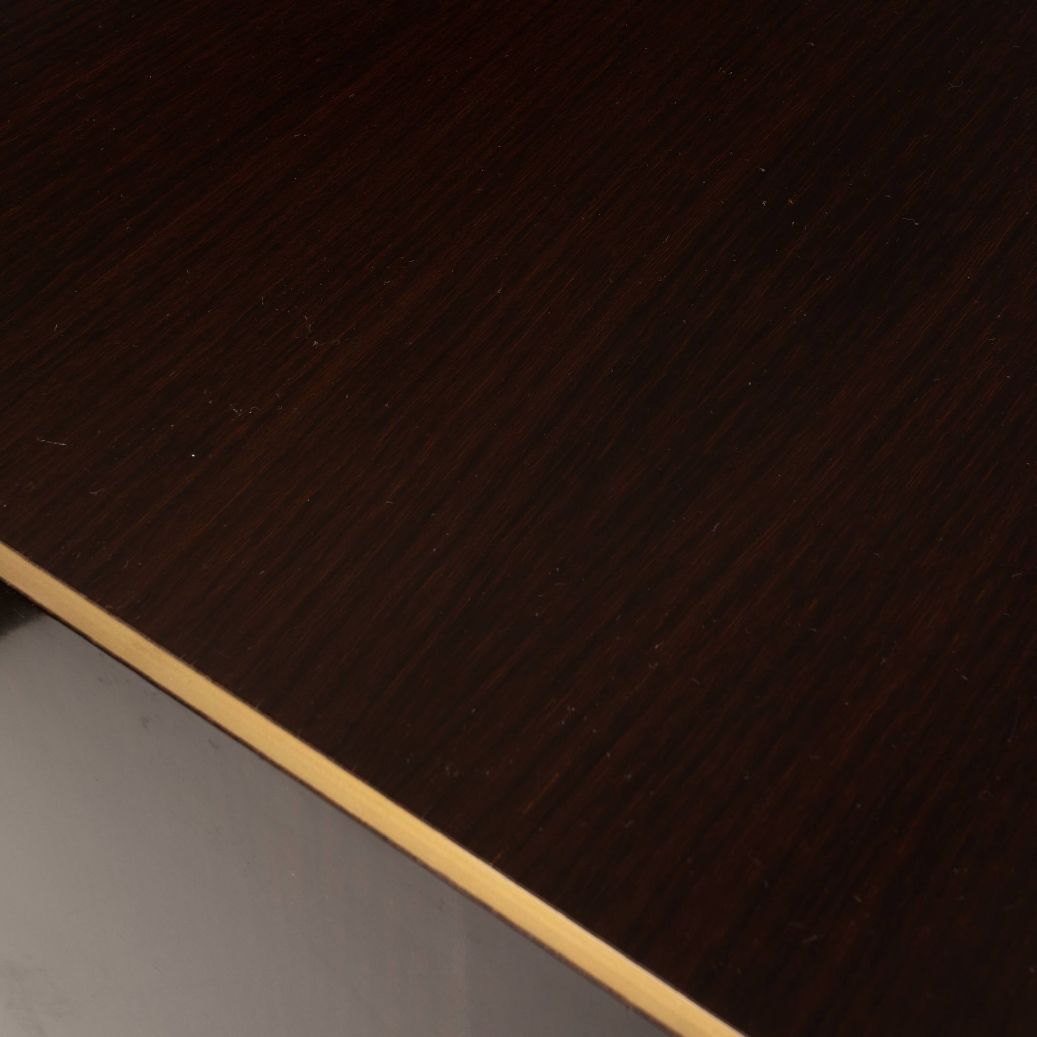Pair of African rosewood and brass bedside tables for Fratelli Turri