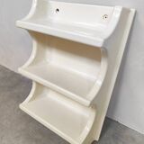 Vintage space age thermoformed plastic wall shelves 1970s
