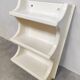 Vintage space age thermoformed plastic wall shelves 1970s