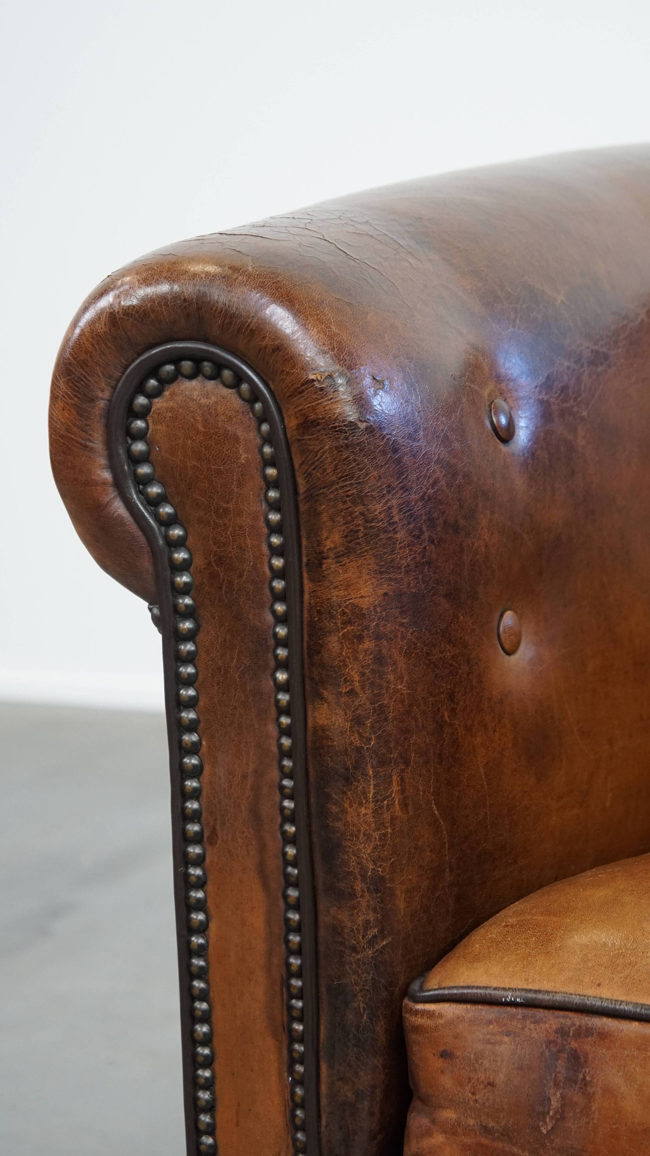 Sheepskin Leather Club Chair