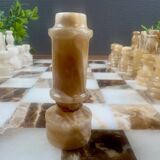 Jeu d’échecs en onyx – Plateau et pièces en pierre naturelle