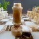 Onyx chess set – Board and pieces made of natural stone