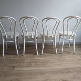 Set of 4 vintage shabby chic bistro chairs