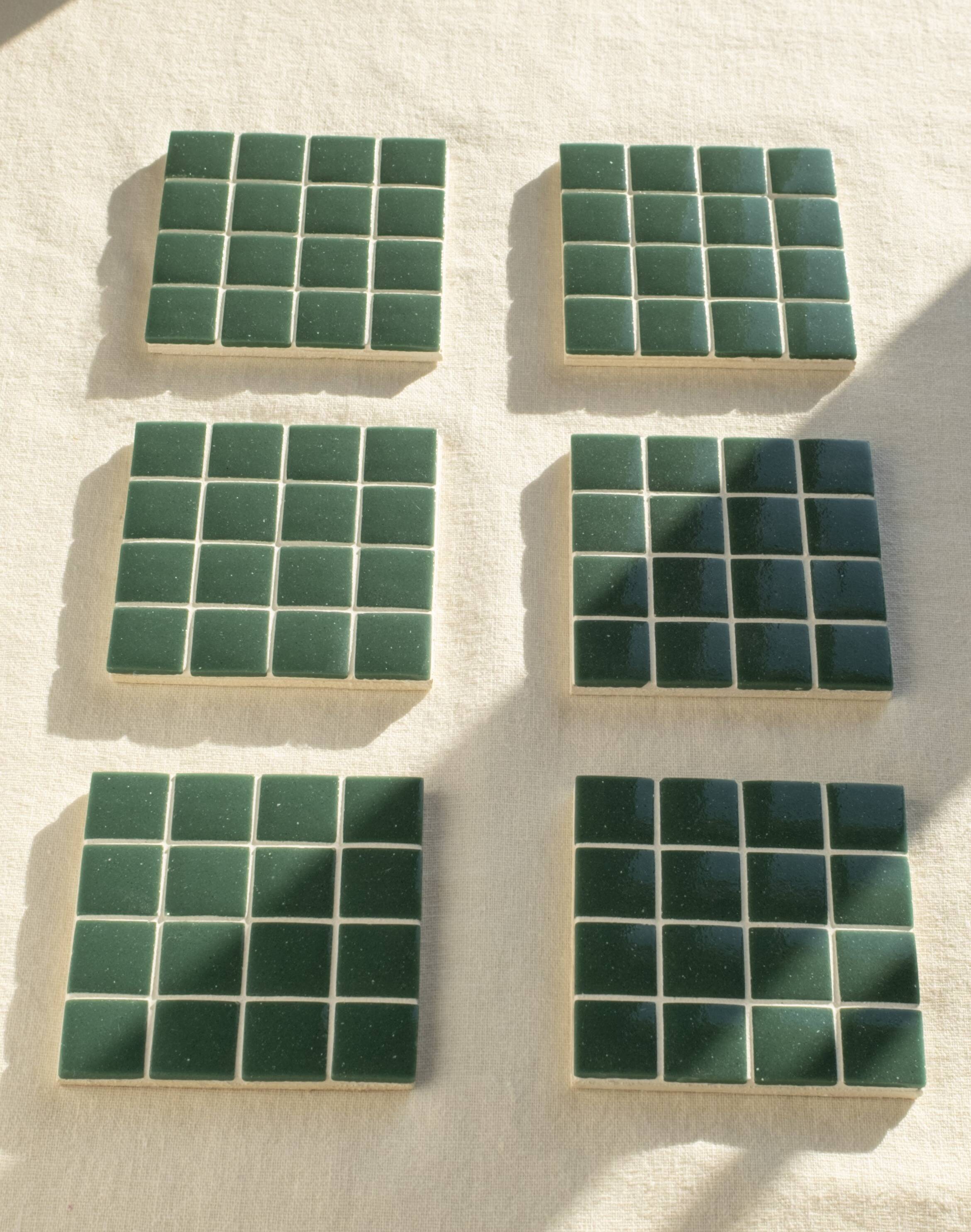 Coasters - Glass enamels - Coasters - Mosaic - Handmade - Set of 6