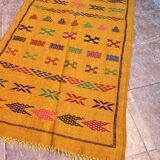 Handmade wool Berber rug – Colourful bohemian Moroccan kilim