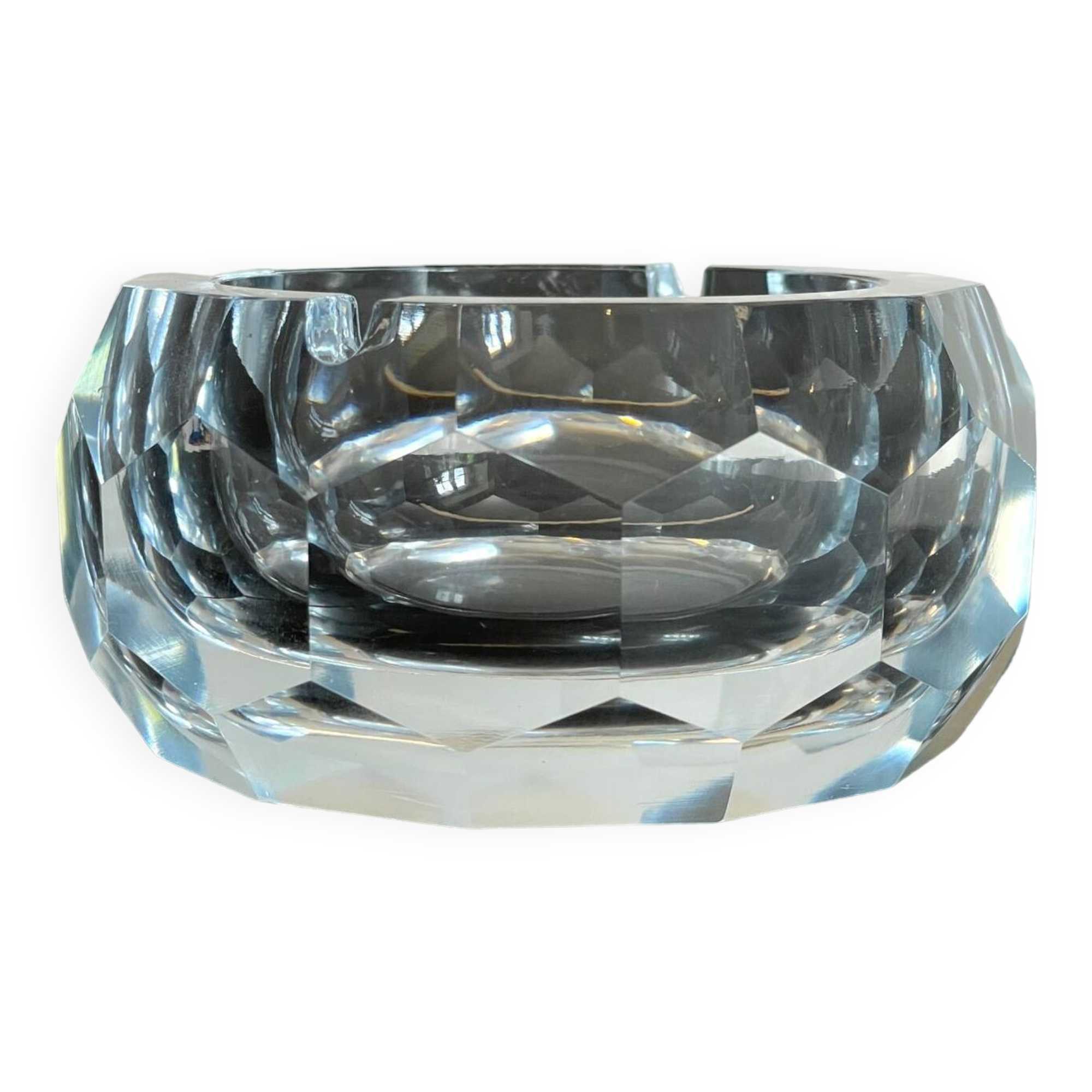 Vintage Multifaceted Crystal Ashtray