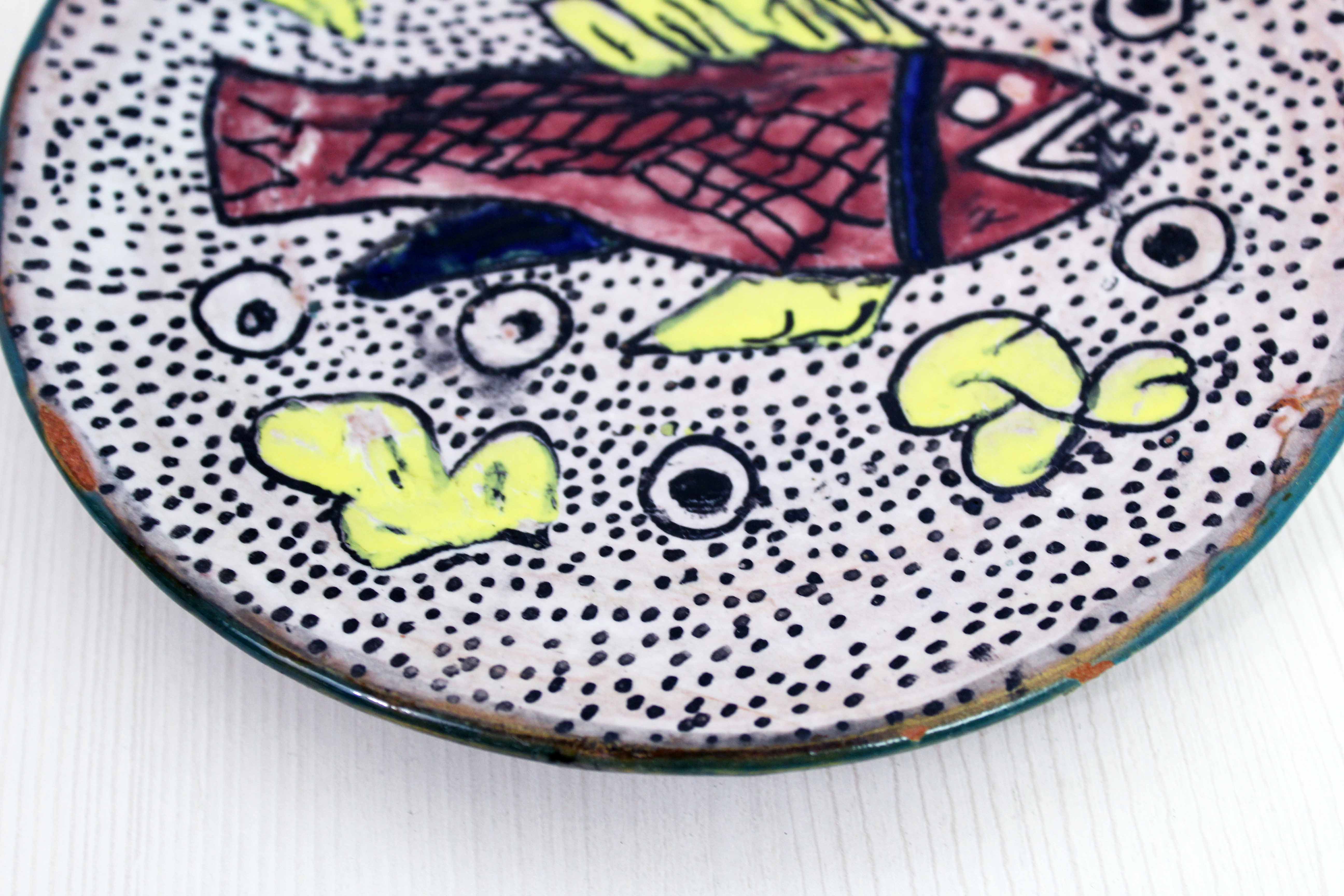 Decorative plate in sandstone 1930