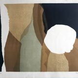 Kengo kara, untitled, c. 1973. original lithograph signed in pencil
