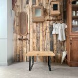 Table basse en bois et métal SNCF