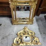 GILT WOODEN GLASS MIRROR FROM THE LATE 18TH CENTURY