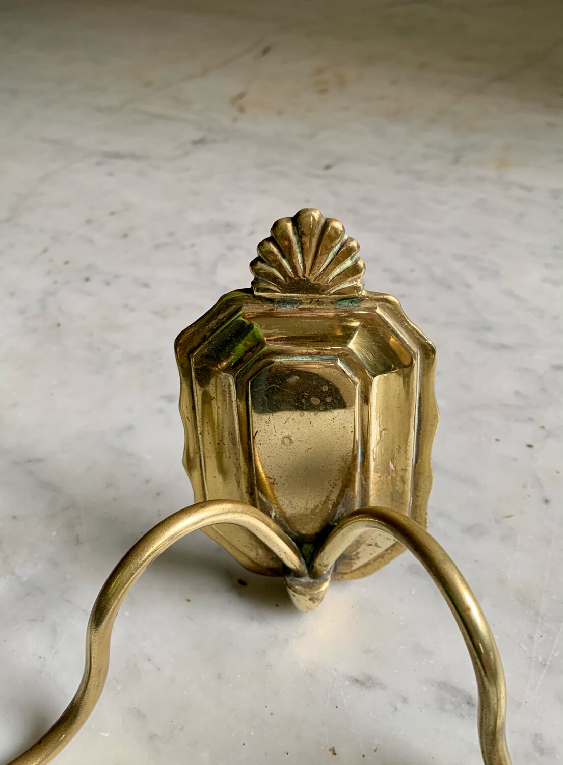 Brass wall candlesticks