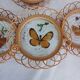 Set of 6 butterfly wicker coasters