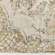 291x172 Vintage Turkish Rug, Pastel Pink Green Brown Rug, Turkish Carpet