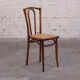 Bistrot chair in curved wood and caning