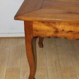 Louis XV style farmhouse table in cherry wood 19th century