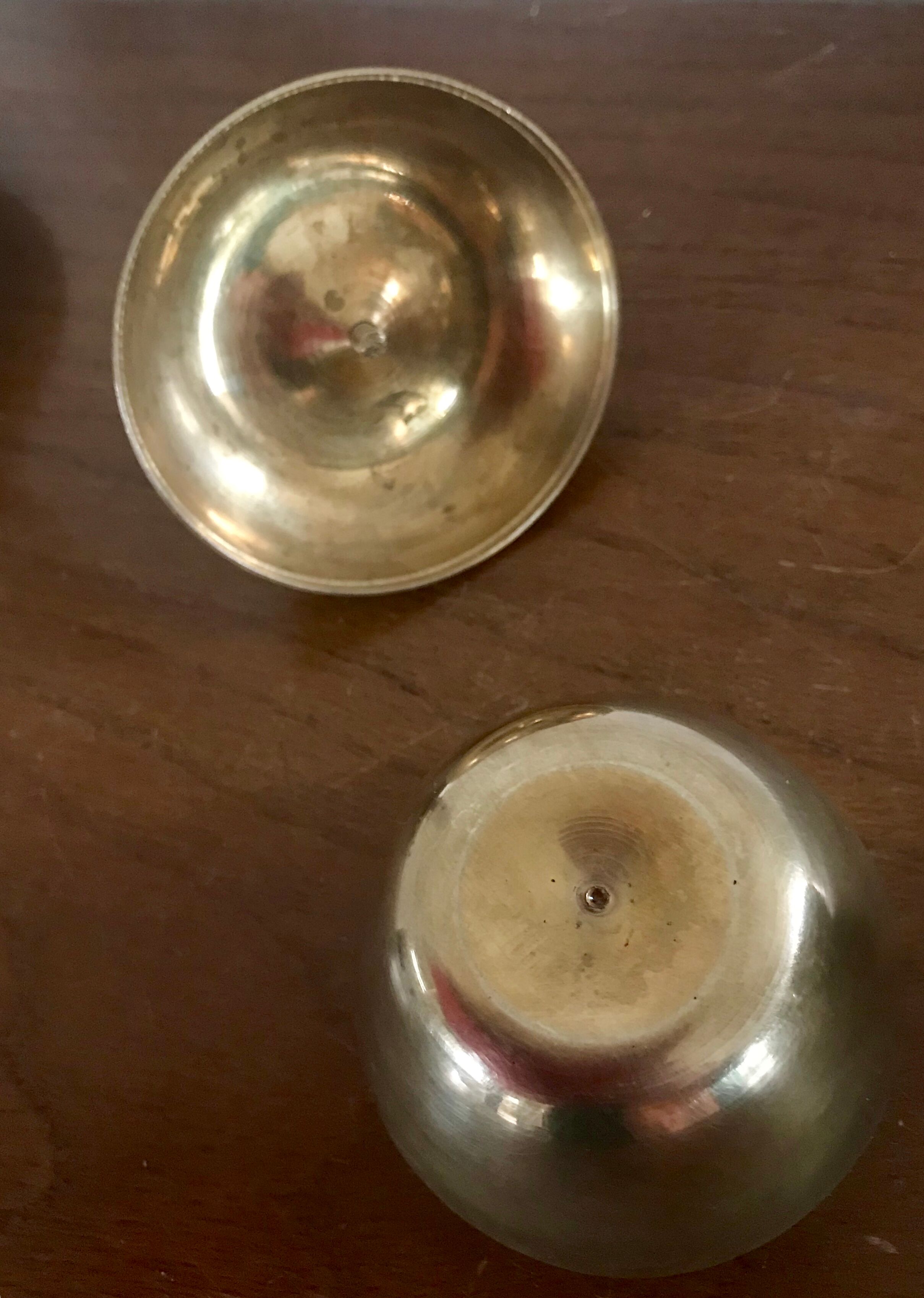 Vintage apple trinket bowl in brass