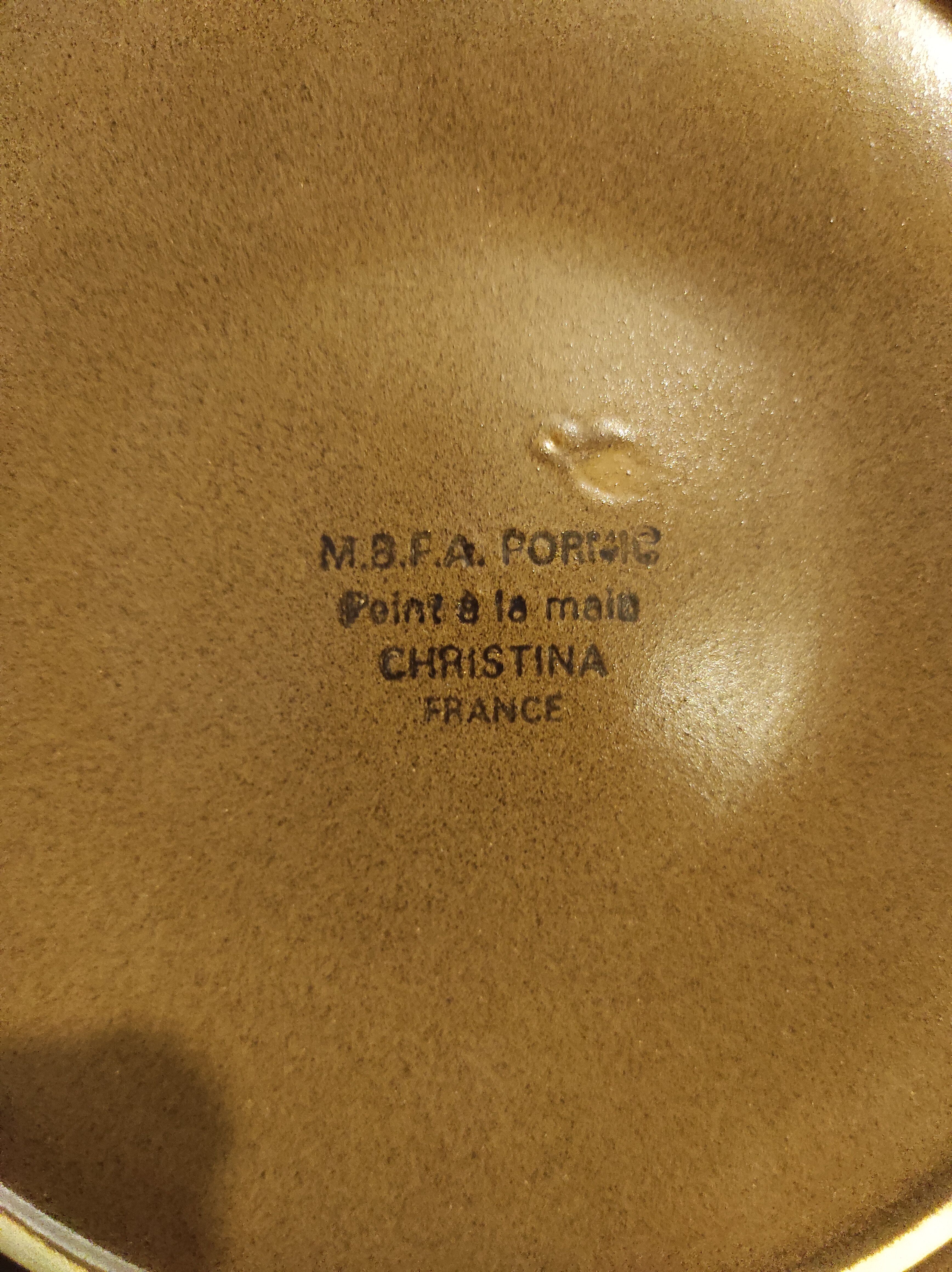 French vintage Pornic oyster plate